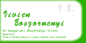 vivien boszormenyi business card